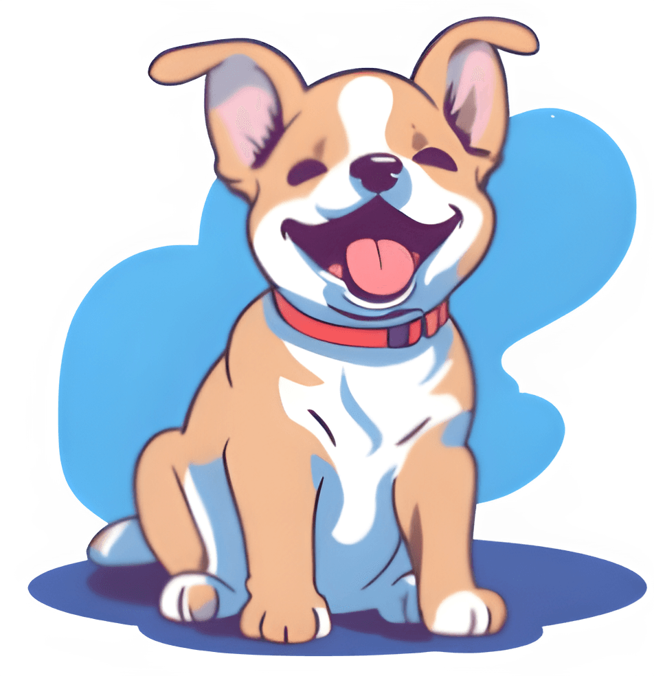 Happy dog with tongue out